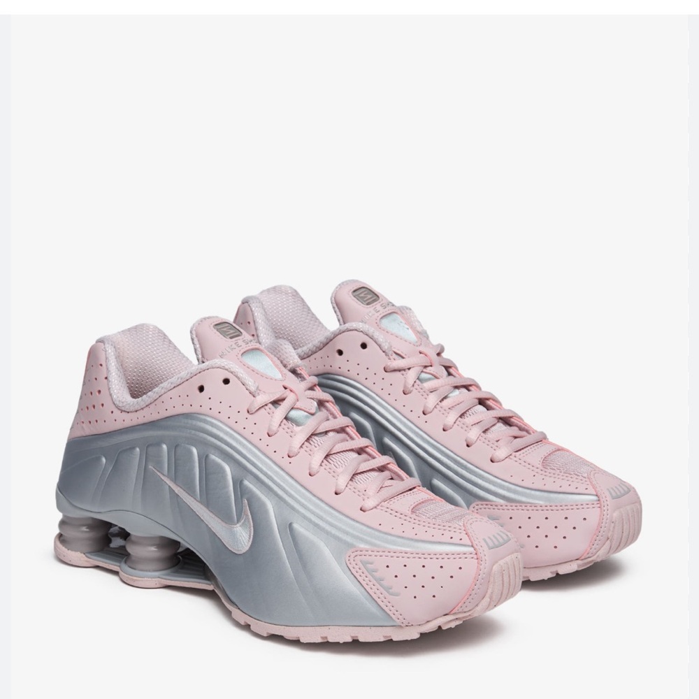 Nike Shox R4 Pink and Silver